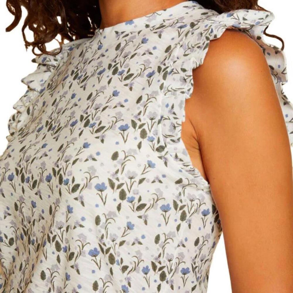 Nation LTD Paulette Ruffle Sleeve Tank Top in Cottage Floral Women’s size Small - Picture 13 of 13